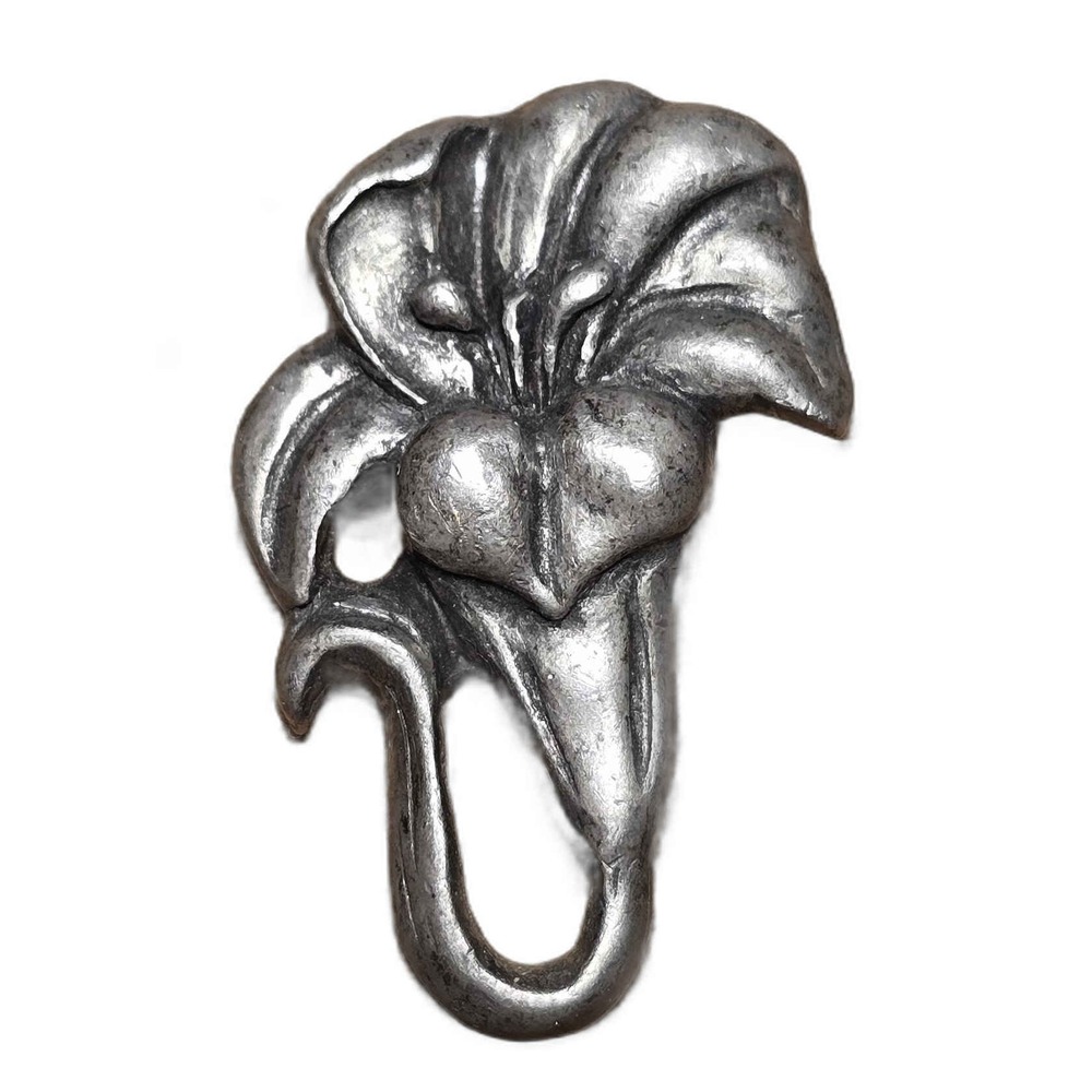 Elegant Silver Tone Calla Lily Flower Accessory Jacket Lapel Vest Hat Pin G33